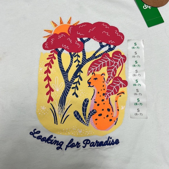 NWT - Girls Organic Cotton Tshirt 6-7 - Picture 2 of 4